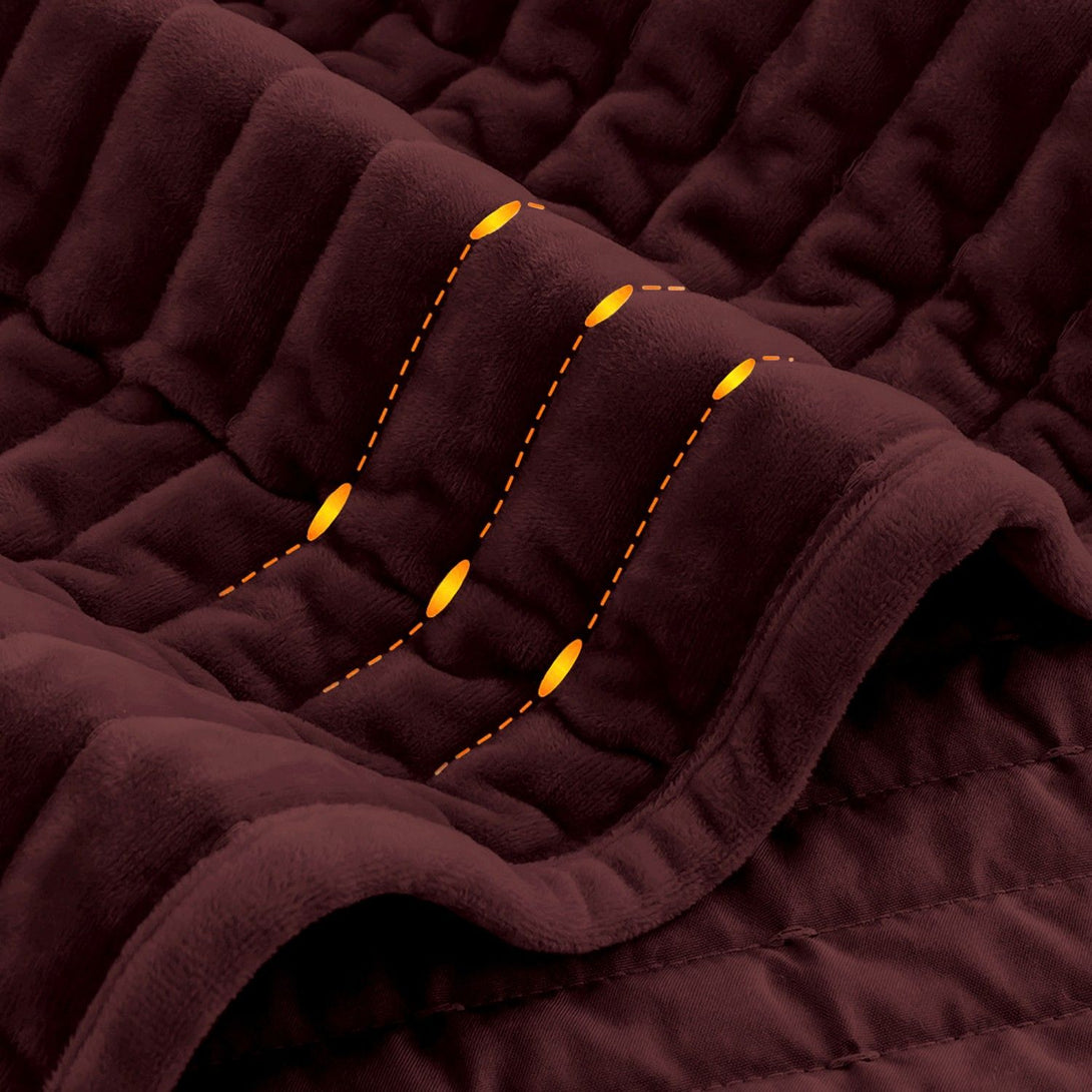 Wonderful 3-Piece Velvet Modern Stripe Quilt Set-